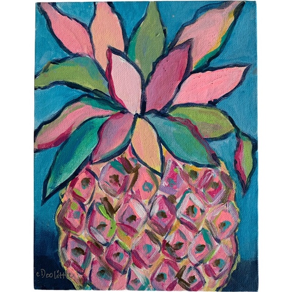 7x9” Original Pineapple Painting